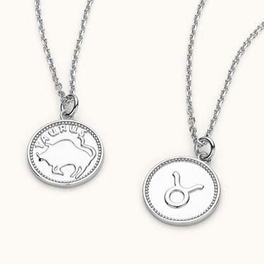 Sterling Silver Taurus Zodiac Necklace