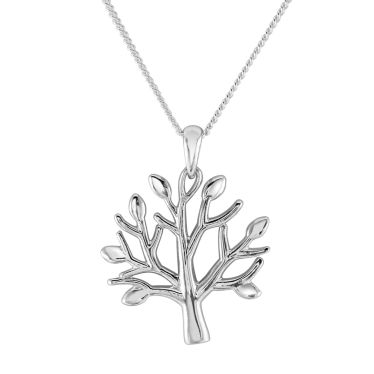 Sterling Silver Tree of Life Necklace with Cable Chain