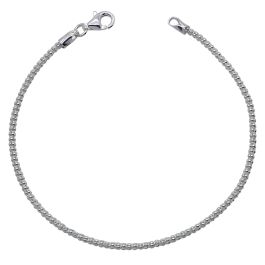 Popcorn top bracelet silver
