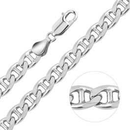 Sterling Silver 6.9mm Heavy Marina Chain | Lengths 20