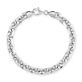 Sterling Silver 6.3mm Anchor Bracelet Diamond Cut | The Chain Hut