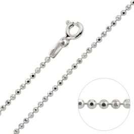 Diamond cut ball hot sale chain necklace