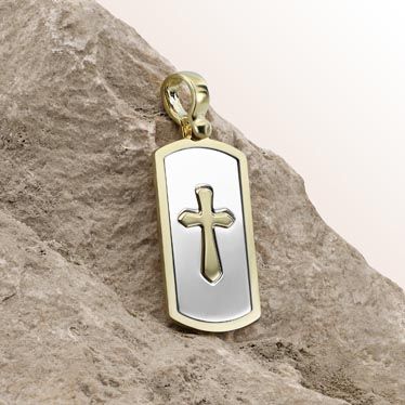 Gold Plated on Sterling Silver Cross Pendant New