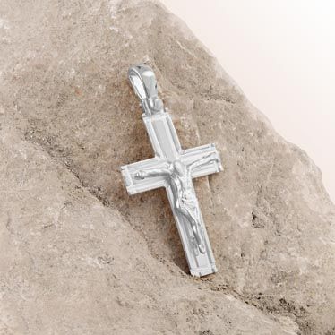 Sterling Silver Crucifix Cross Pendant New