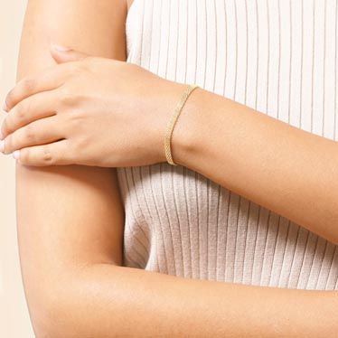Yellow Gold Plated Sterling Silver 3.9mm Mesh Bracelet New