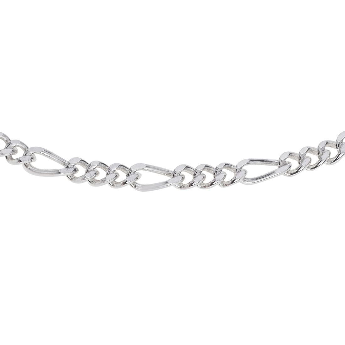 Sterling Silver 2mm Diamond Cut Figaro Link Bracelet New