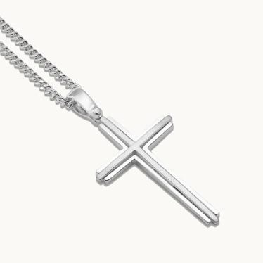 Sterling Silver Cross Necklace New