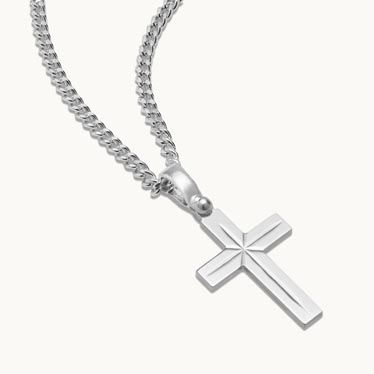 Sterling Silver Cross Necklace New