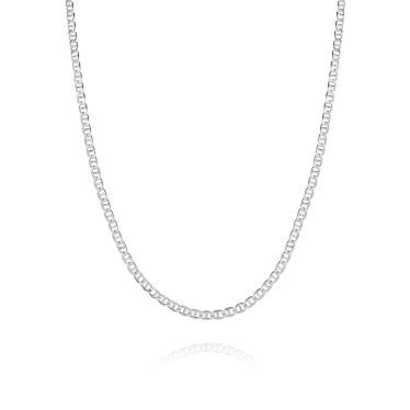 Sterling Silver 2mm Diamond Cut Marina Chain Necklace New