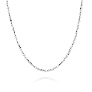 Sterling Silver 2mm Popcorn Chain Necklace New