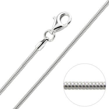 Sterling Silver 1.4mm Snake Chain Necklace New