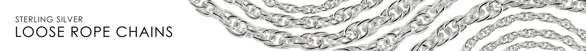 Sterling Silver Prince of Wales Loose Rope Chain