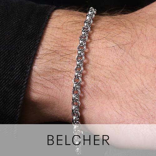 Mens Silver Belcher Bracelets