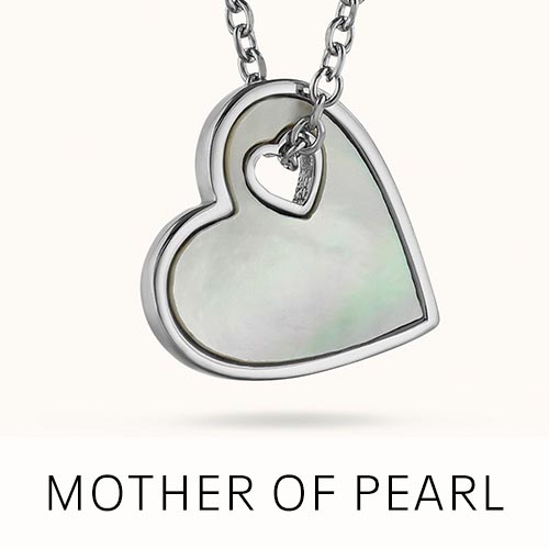 Mother of Pearl Heart Necklaces