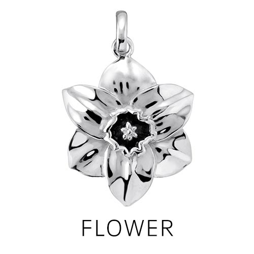 Silver Flower Pendants